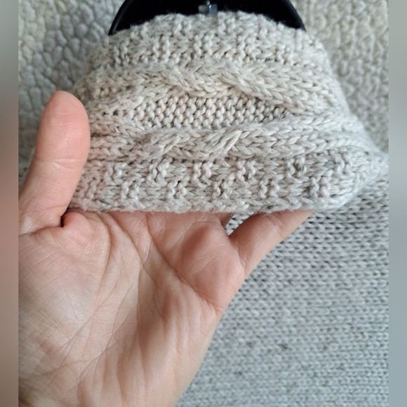 Women's Chaps Beige Cable Knit Cardigan with Pockets - Picture 11 of 13